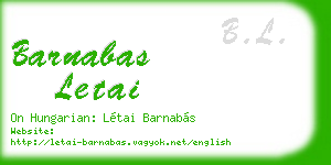 barnabas letai business card