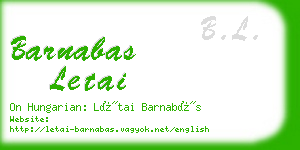 barnabas letai business card